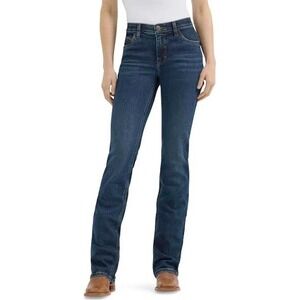 Wrangler Willow Riding Jeans Fitted‎ Seat Higher Back Dark Wash Denim 7x38
